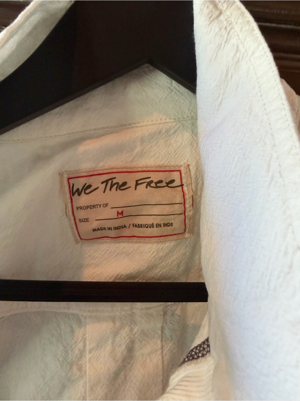Free People White Textured Button-Front Shirt - Picture 5 of 6